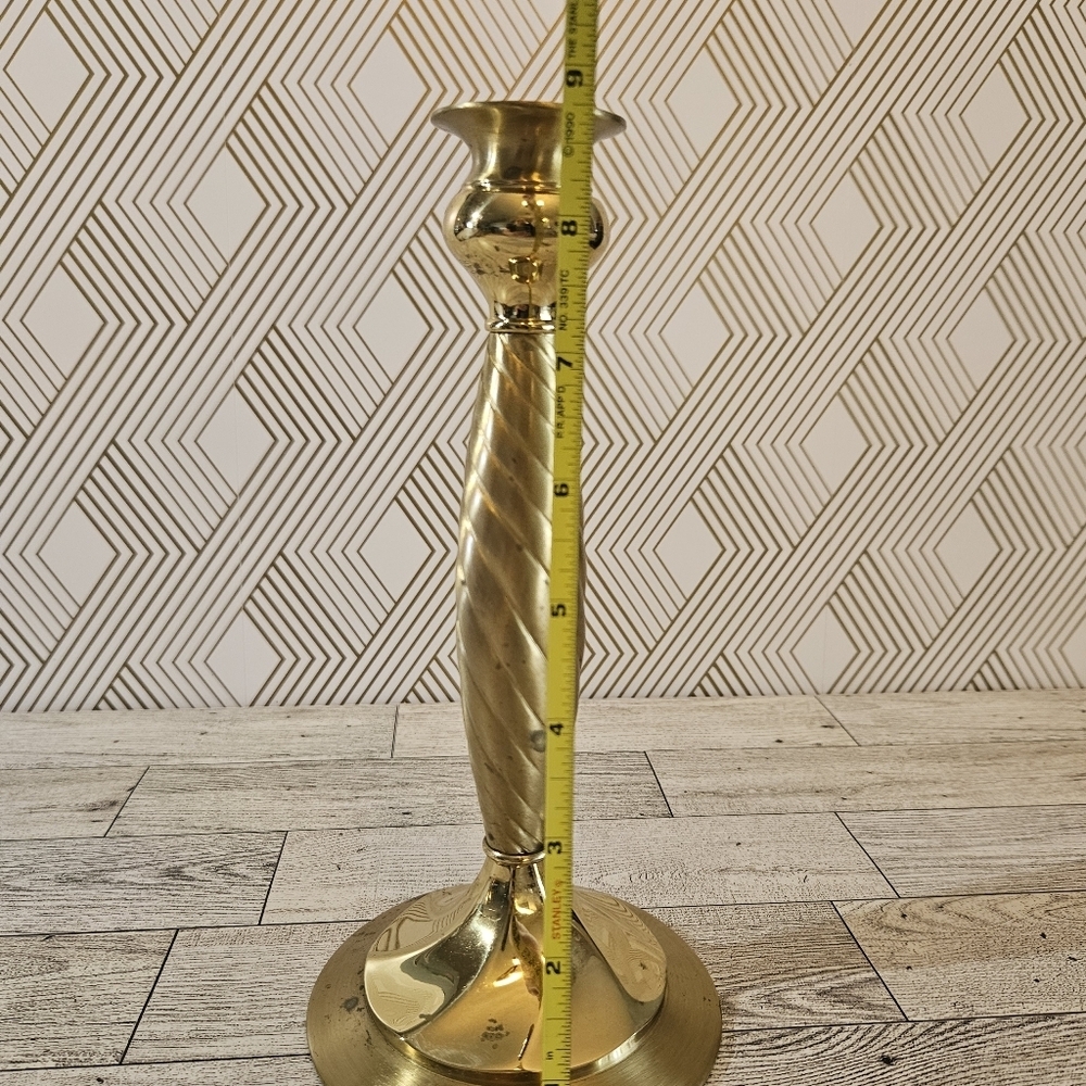 Partylite Vintage Lexington Solid Polished Brass Candlestick Holder - Picture 3 of 7